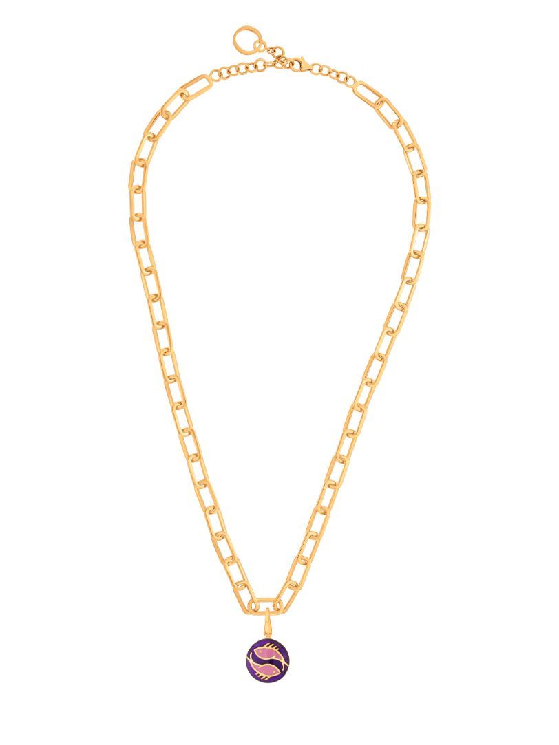 Pisces 14KT Rose Gold Pendant-Gold-OCP22042-D000X0C