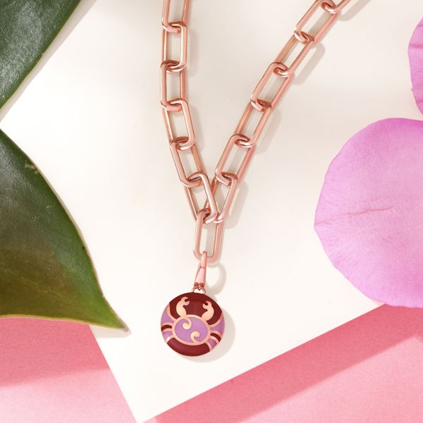 Cancer 14KT Rose Gold Pendant-Gold-OCP22045-D000X0C