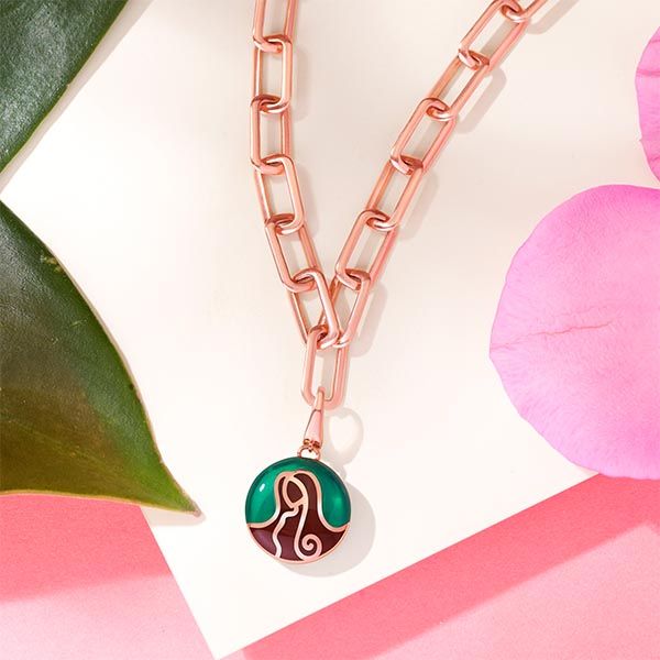 Virgo 14KT Rose Gold Pendant-Gold-OCP22046-D000X0C