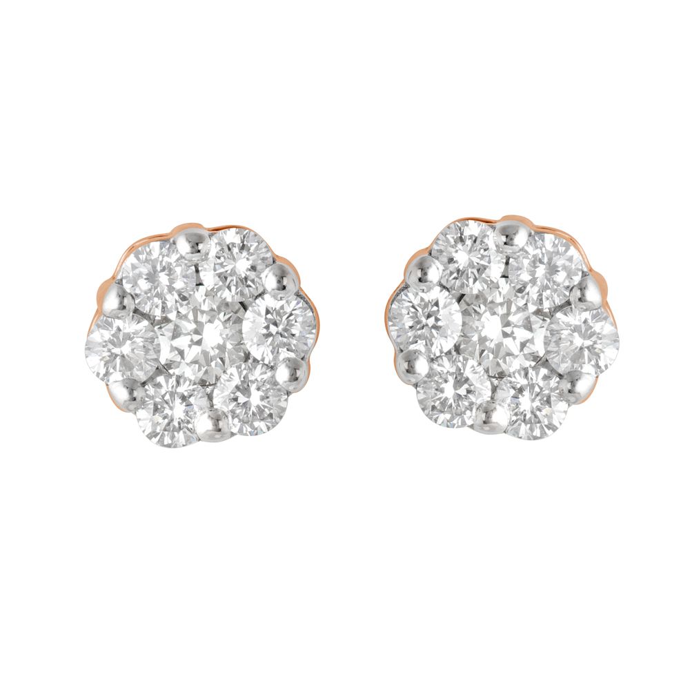 Delicate Diamond Studs in 14KT Yellow Gold-Earrings-OER07034-D400R0C