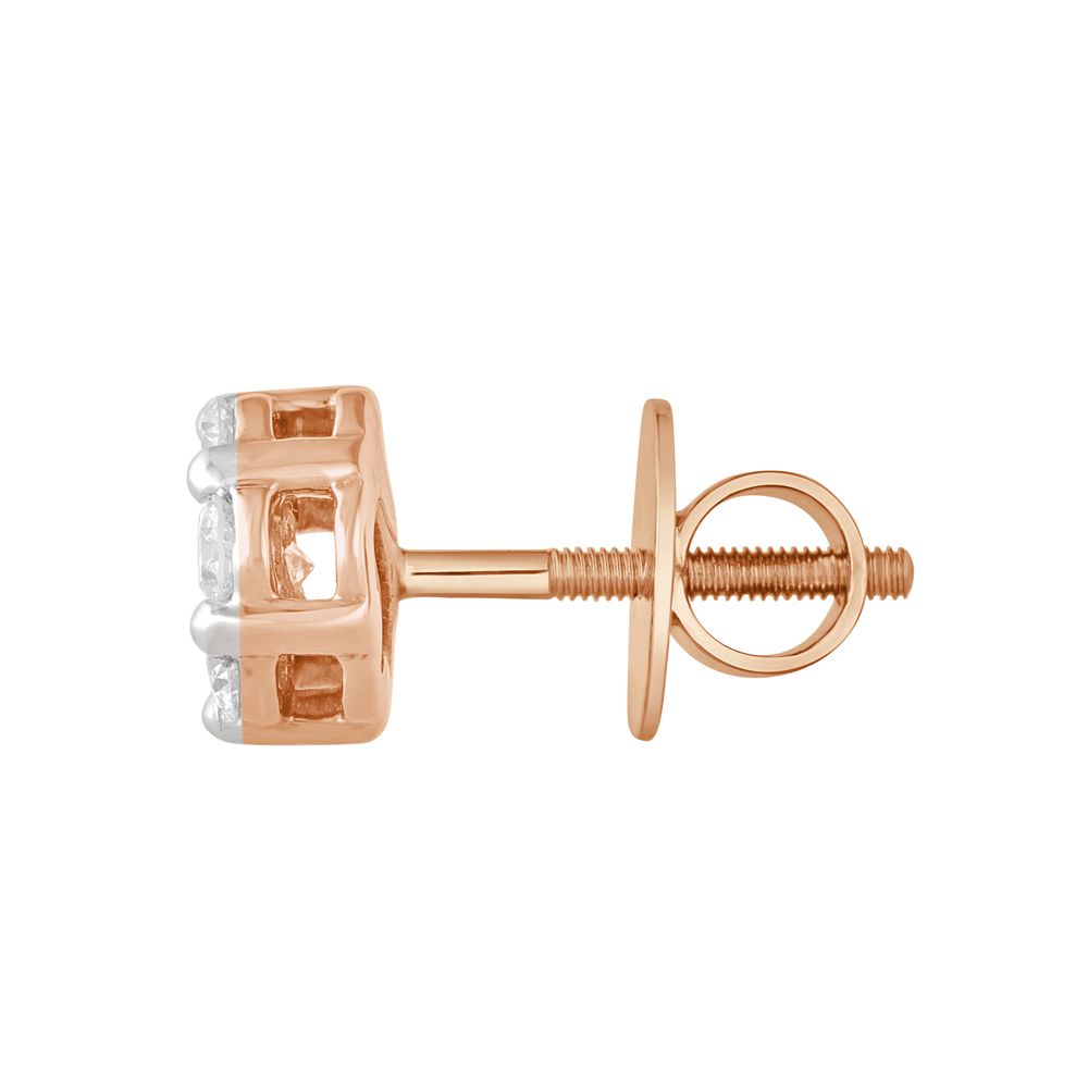 Delicate Diamond Studs in 14KT Yellow Gold-Earrings-OER07034-D400R0C