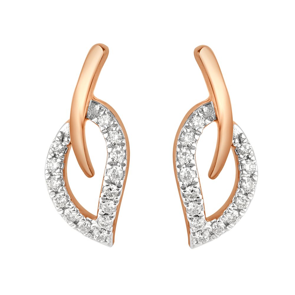 Exquisite Diamond Studs in Yellow Gold-Earrings-OER09065-D400R0B
