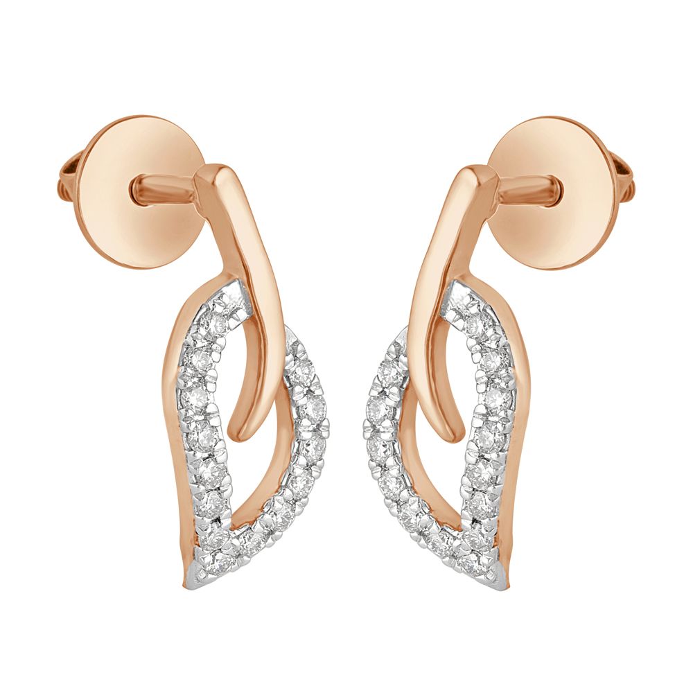 Exquisite Diamond Studs in Yellow Gold-Earrings-OER09065-D400R0B