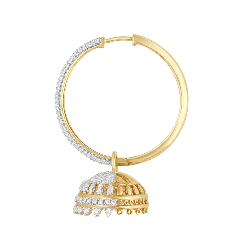 Pretty Diamond Studded Earrings-Earrings-OER09130-D400X0C