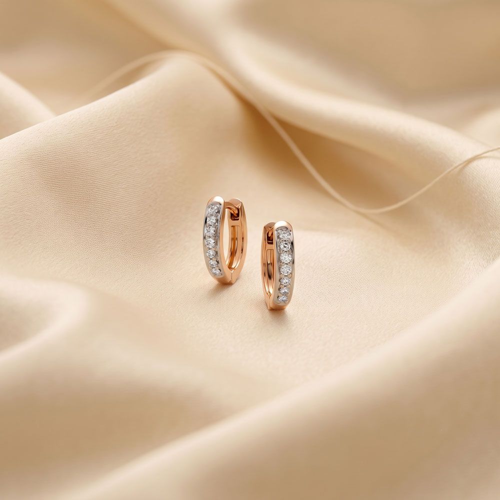 Rose Gold Hoop Earrings-Earrings-OER10125-D400X0C