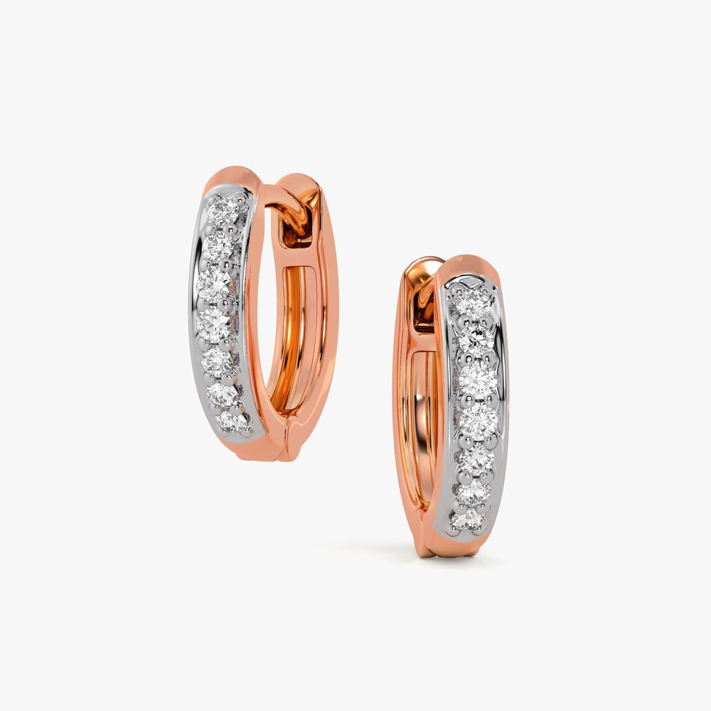 Rose Gold Hoop Earrings-Earrings-OER10125-D400X0C