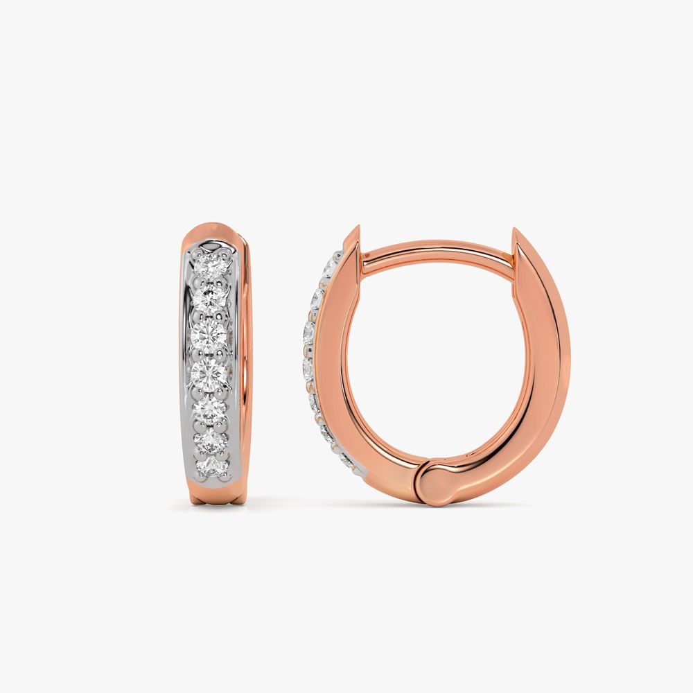 Rose Gold Hoop Earrings-Earrings-OER10125-D400X0C