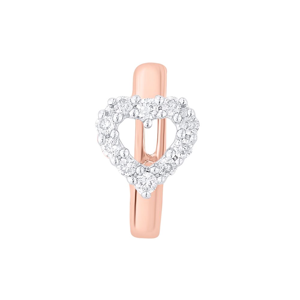 Heart Shaped Diamond Earrings-Earrings-OER10132-D400R0C