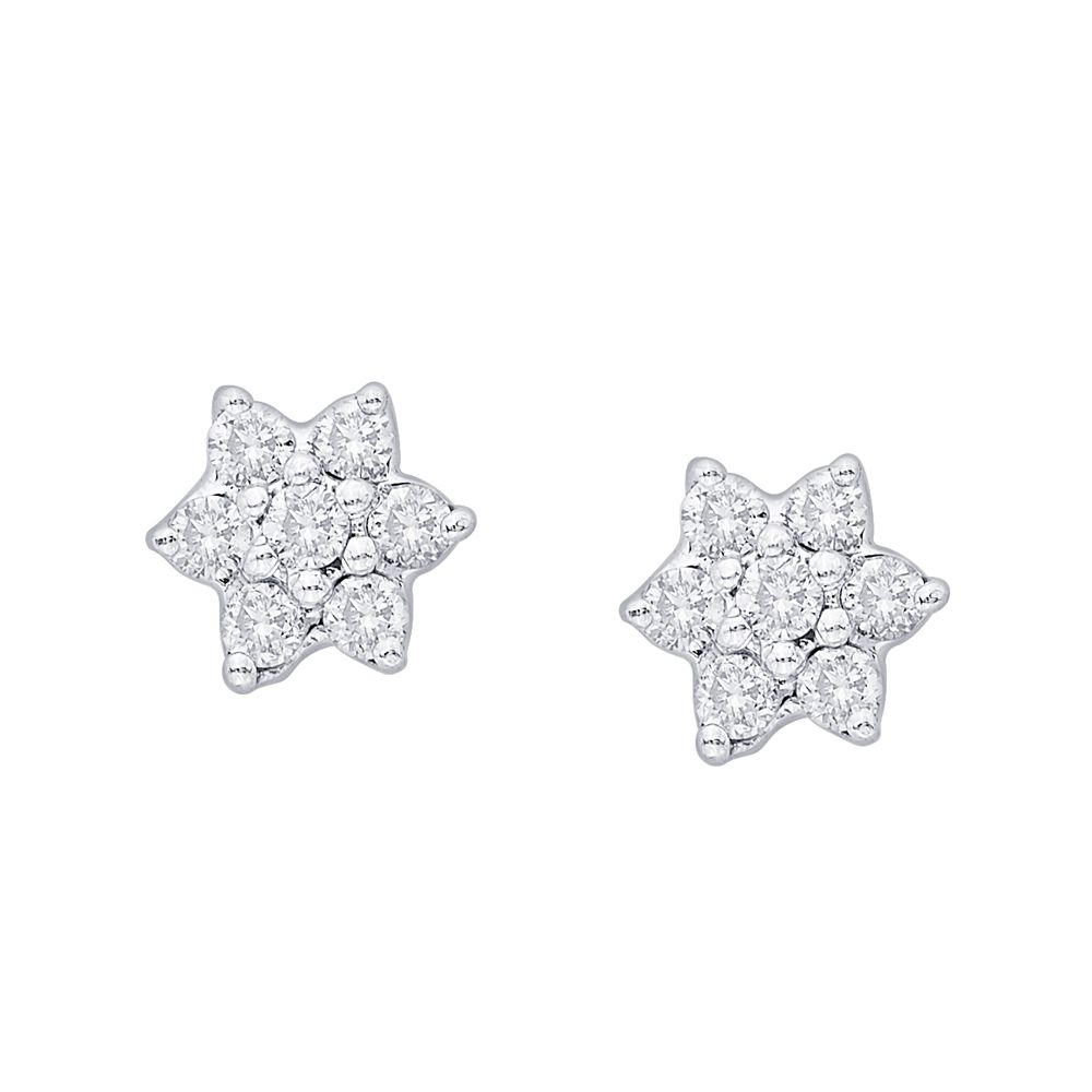 Stunning Diamond Stud Earrings-Earrings-OER10193-D400R0B