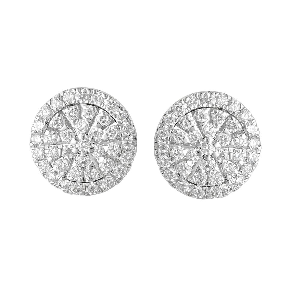 Modern Diamond Stud Earrings-Earrings-OER13030-D200X0B