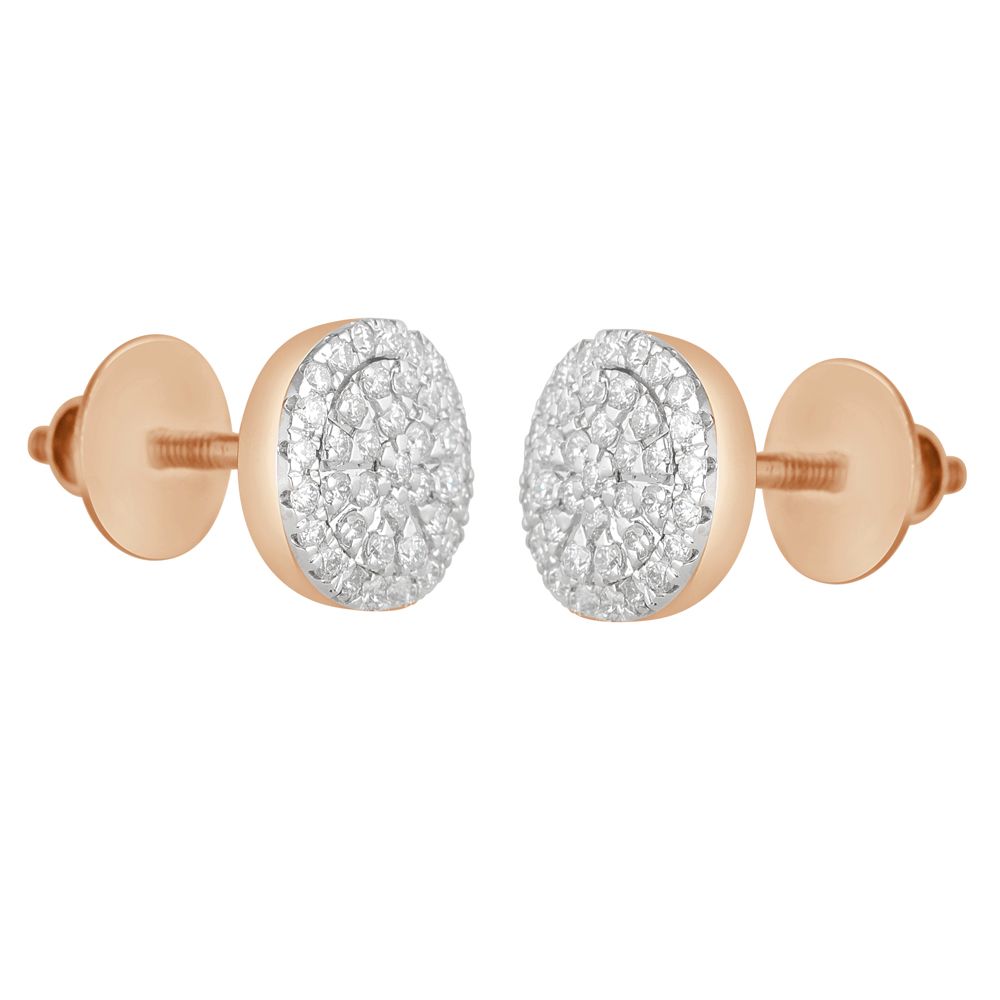 Modern Diamond Stud Earrings-Earrings-OER13030-D200X0B