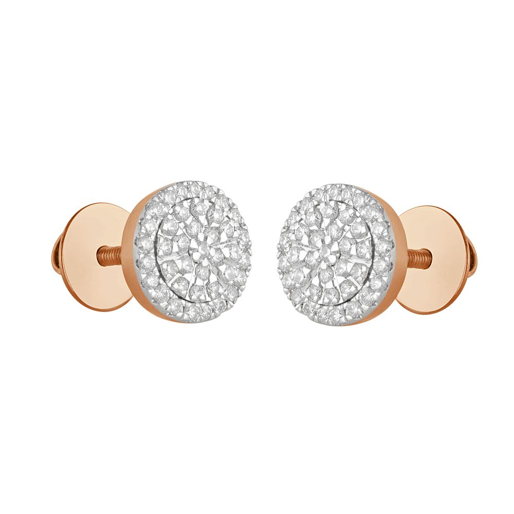Modern Diamond Stud Earrings-Earrings-OER13030-D200X0B