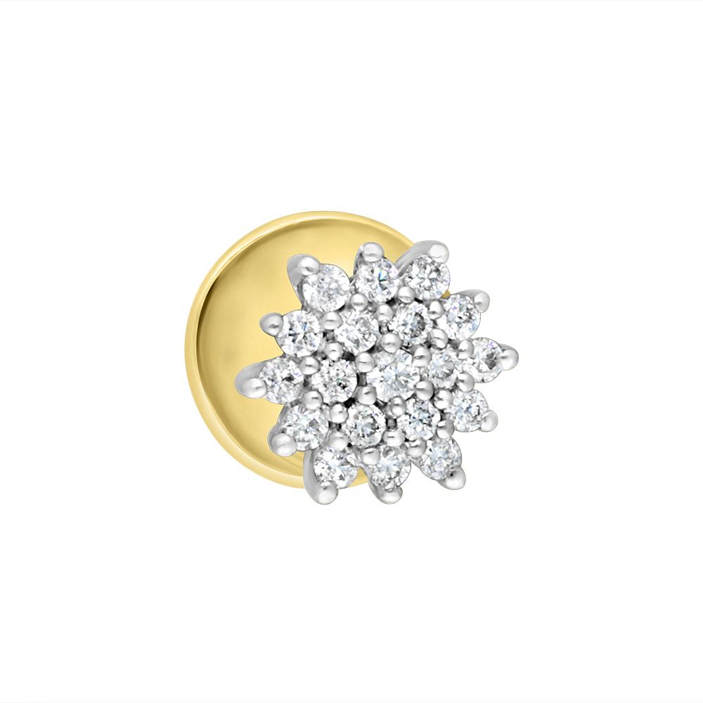 Floral Diamond Earrings-Earrings-OER14026-D300R0B