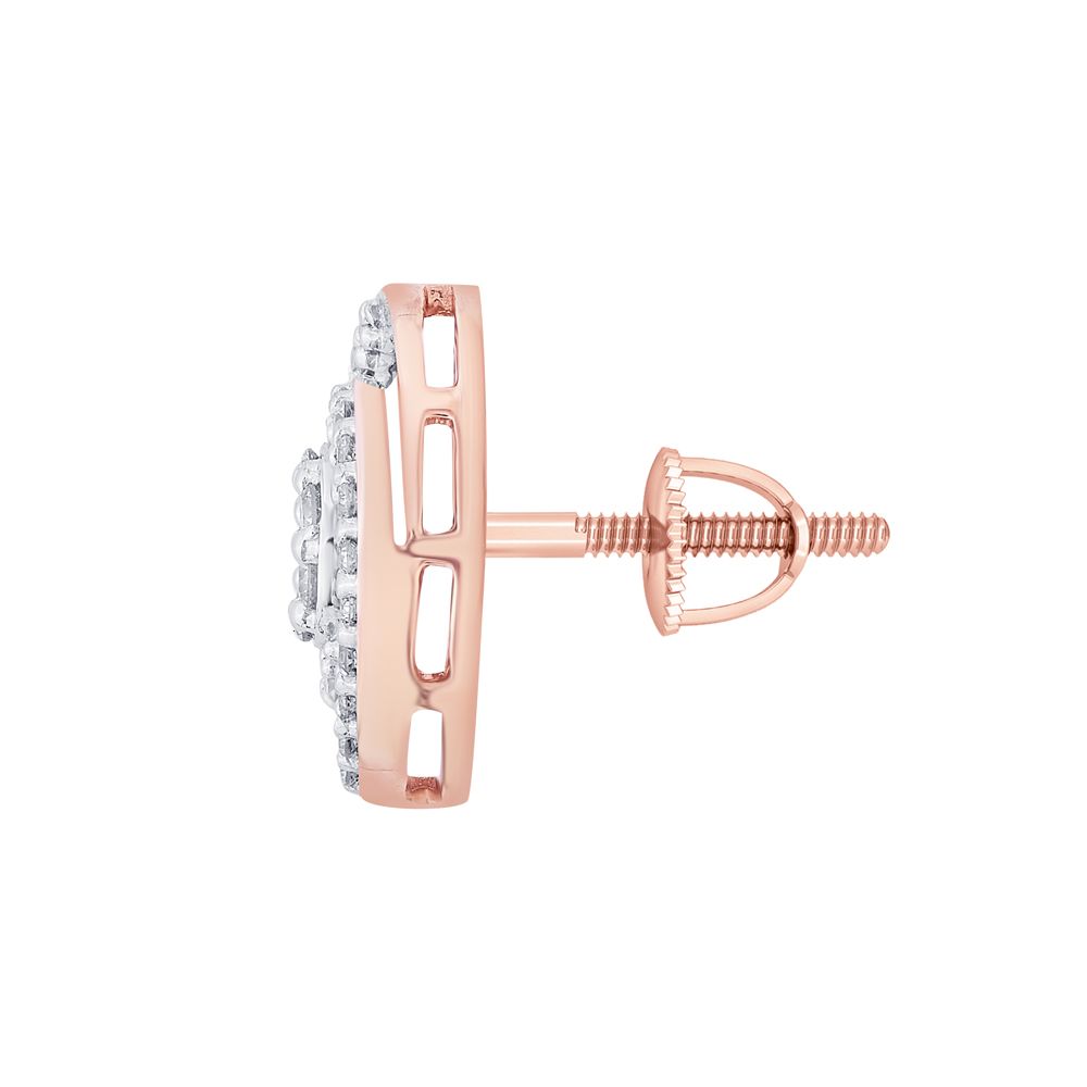 Bejewelled 14KT Rose Gold Earrings-Earrings-OER14027-D400X0C