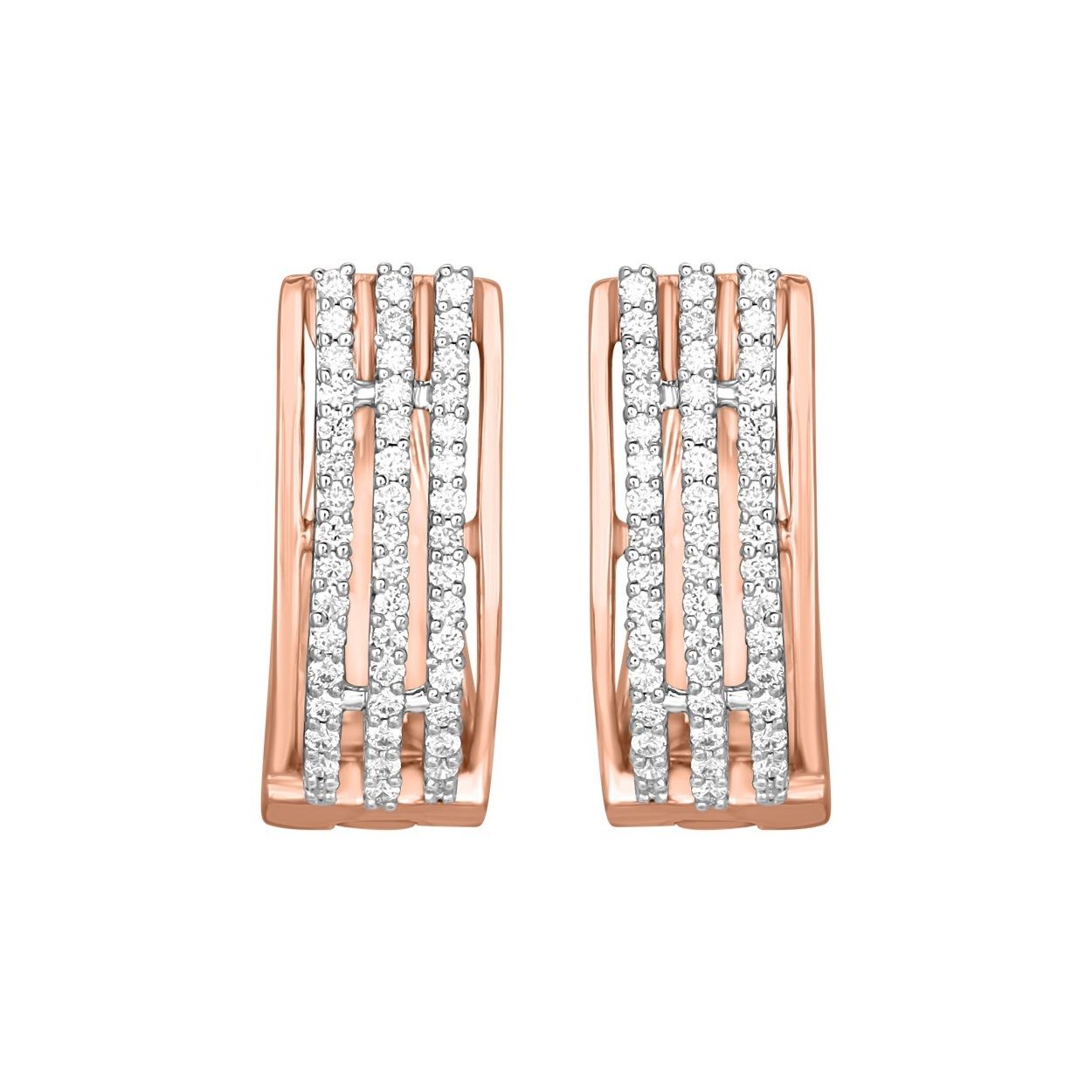 Ethereal Diamond Earrings in Rose Gold-Earrings-OER14033-D300X0B