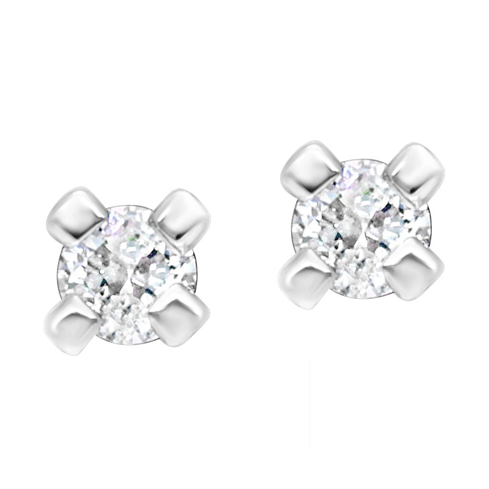Beautiful Diamond Crown Star Studs in Yellow Gold-Earrings-OER16070-A400R0B