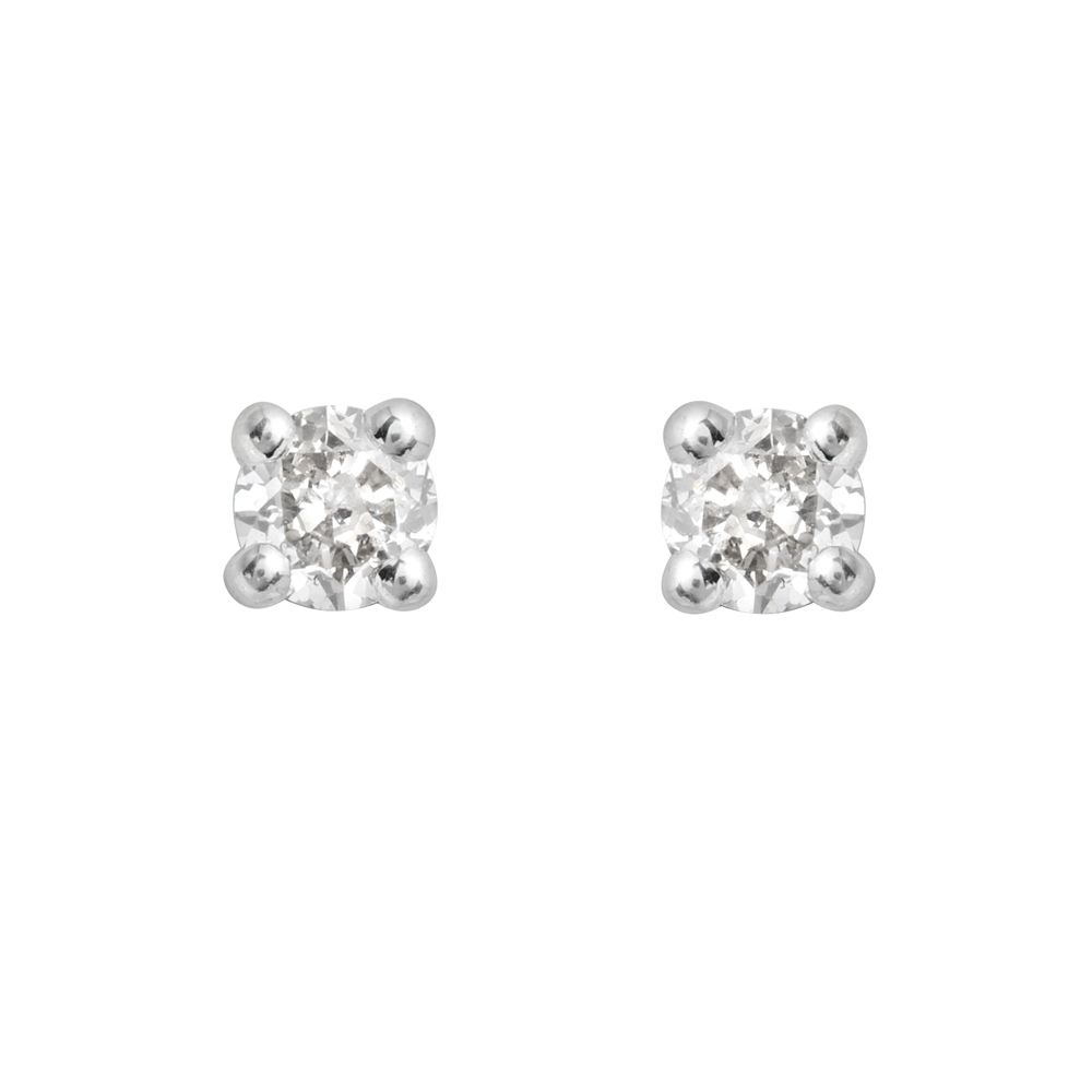 Timeless Crown Star Diamond Earrings in Yellow Gold-Earrings-OER16071-A400R0B