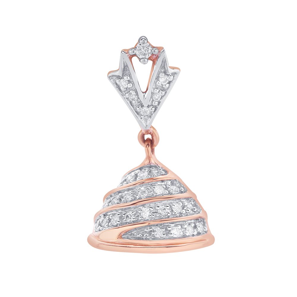 Brilliant 14KT Rose Gold Earrings-Earrings-OER16758-D400X0C