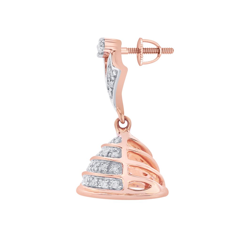 Brilliant 14KT Rose Gold Earrings-Earrings-OER16758-D400X0C