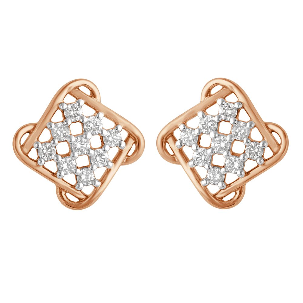 Starry Diamond and Gold Earrings-Earrings-OER16792-D400X0B