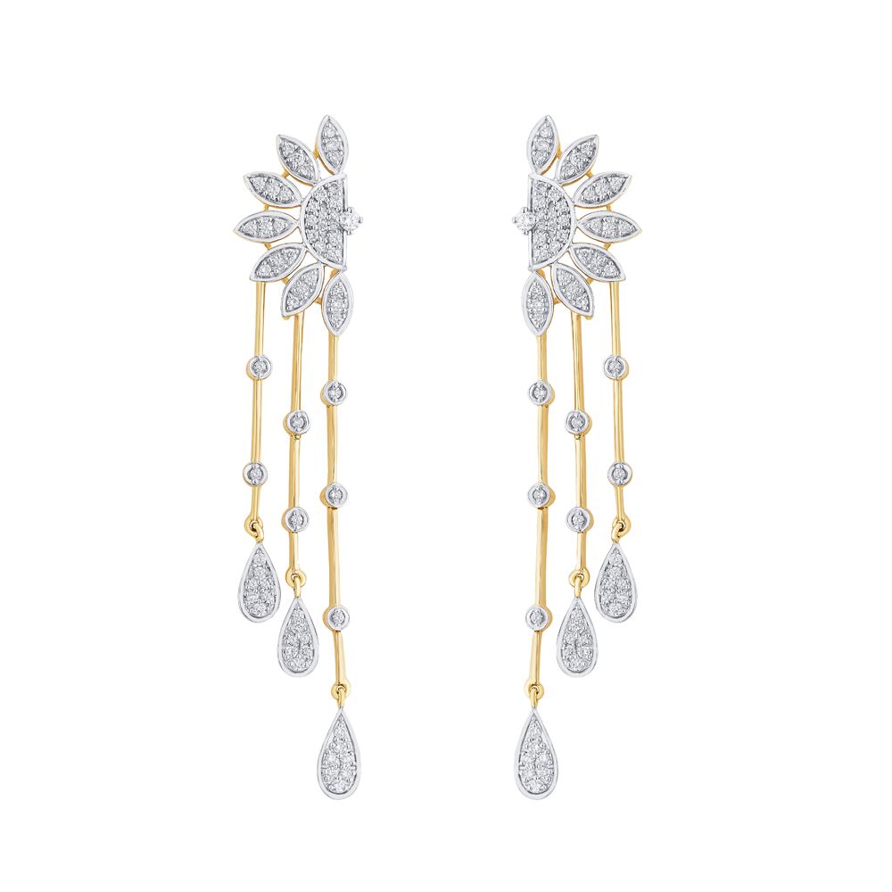 Chandelier Design Rose Gold Earrings-Earrings-OER17006-D400X0B