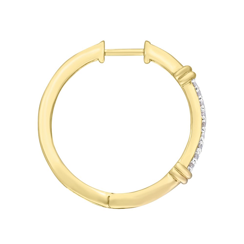 Adoring Diamond and Gold Earrings-Earrings-OER18020-D200R0B