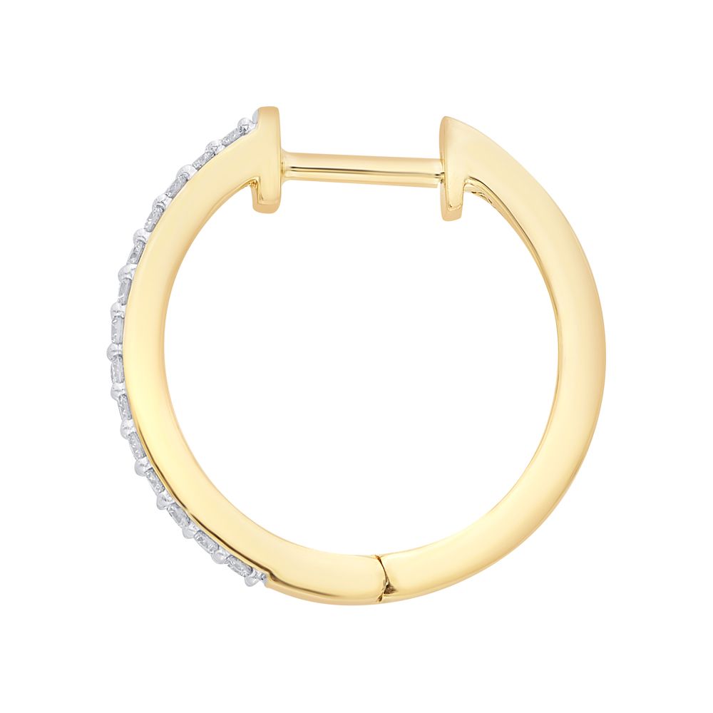 Glossy Yellow Gold Earrings-Earrings-OER18023-D300R0B