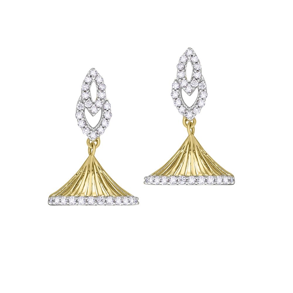 Buy Brilliant Earrings in Jhumki Design OER18045-D400R0B Online at