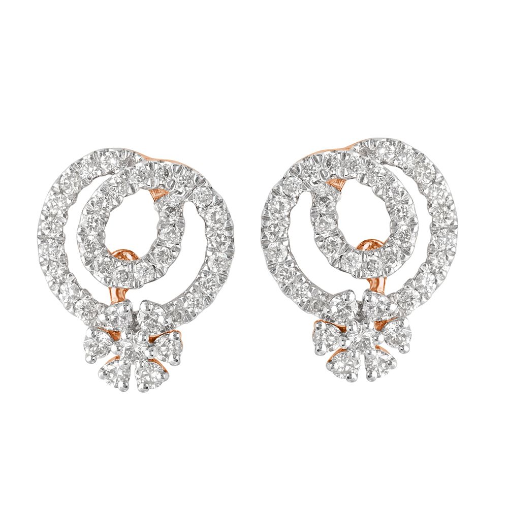 Shimmery Rose Gold Earrings-Earrings-OER18075-D200X0B