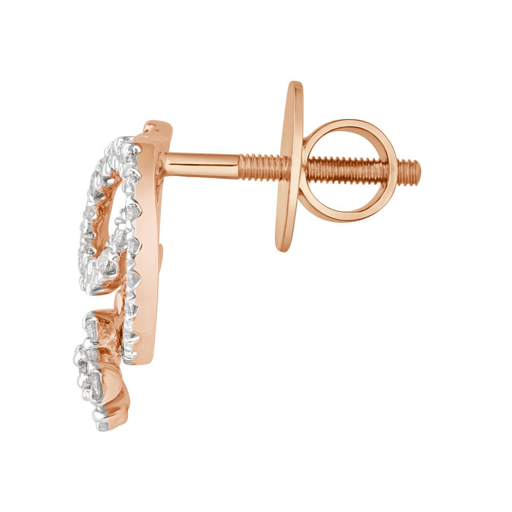 Shimmery Rose Gold Earrings-Earrings-OER18075-D200X0B