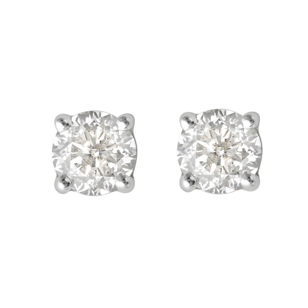 Breathtaking Diamond Crown Star Studs-Earrings-OER18108-A300R0B