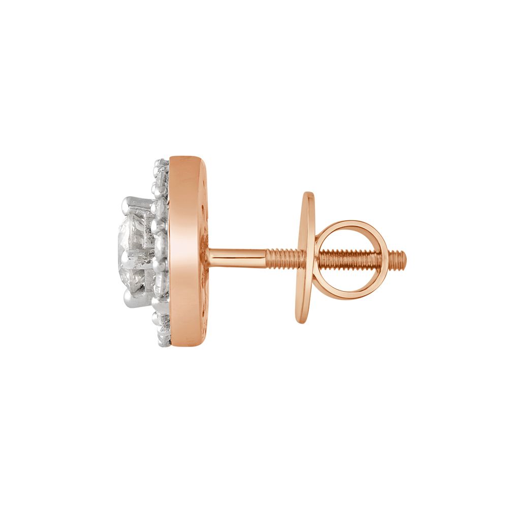 Enchanting Rose Gold and Diamond Earrings-Earrings-OER19120-D400X0C