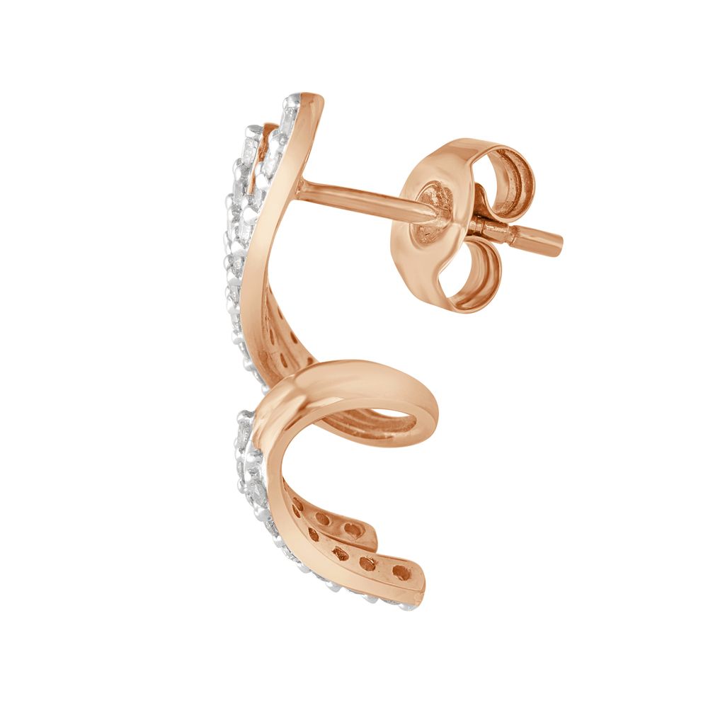 Ribbon Design Rose Gold Desired  Earrings-Earrings-OER20033-D400X0C
