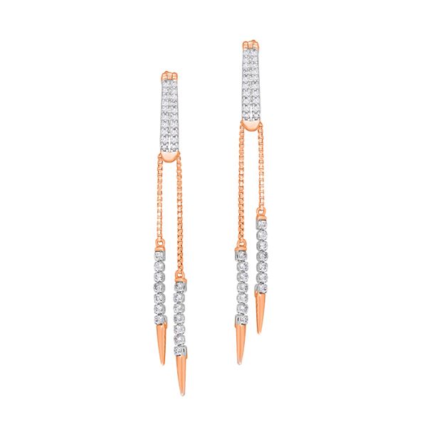 Dazzling Gold and Diamond Desired Earrings-Earrings-OER20034-D400X0C