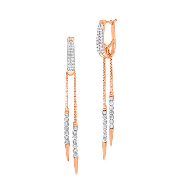 Dazzling Gold and Diamond Desired Earrings-Earrings-OER20034-D400X0C