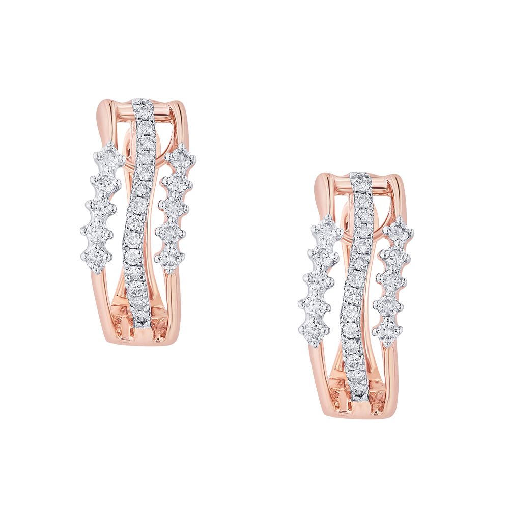 Patterned Diamond Earrings-Earrings-OER21003-D400X0C