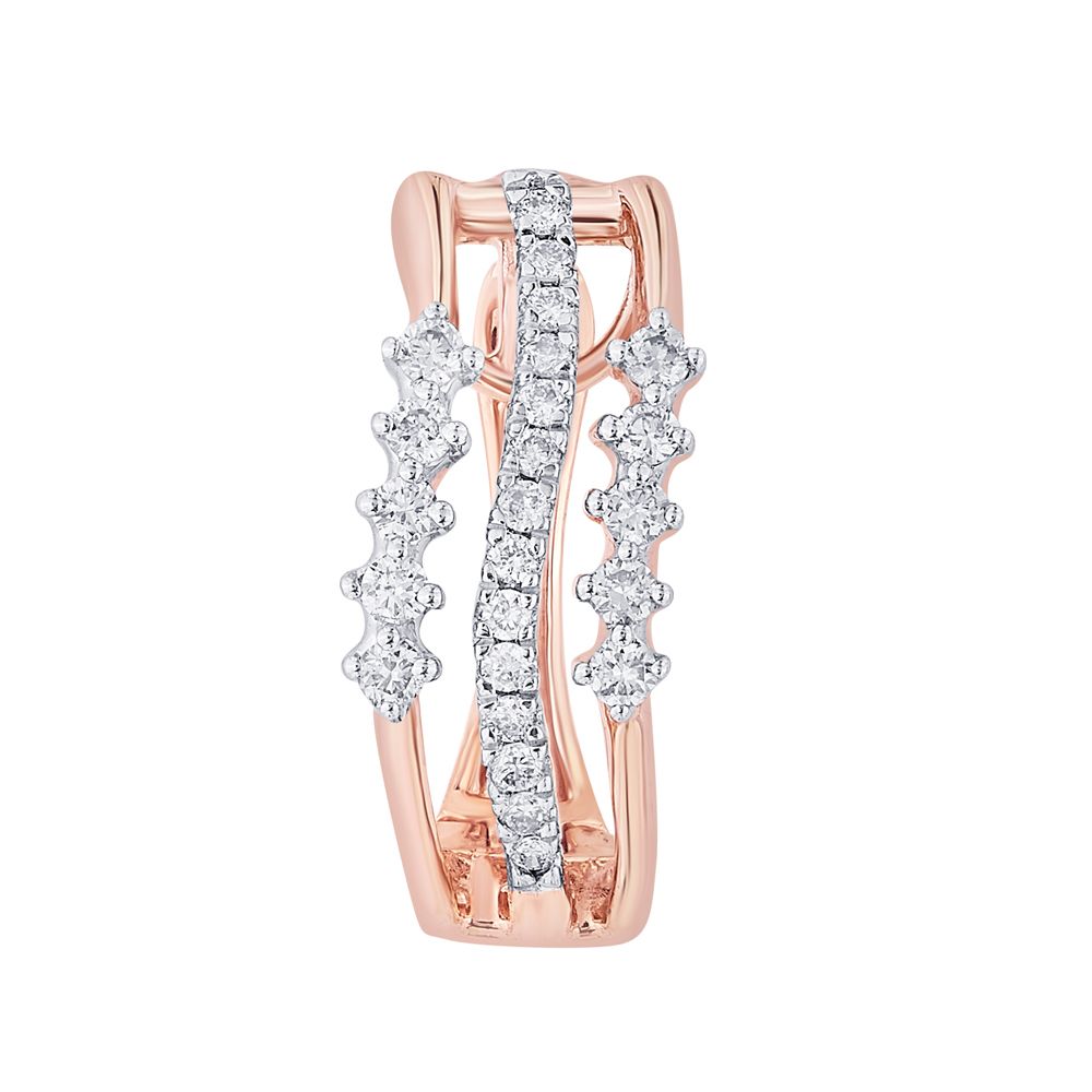 Patterned Diamond Earrings-Earrings-OER21003-D400X0C