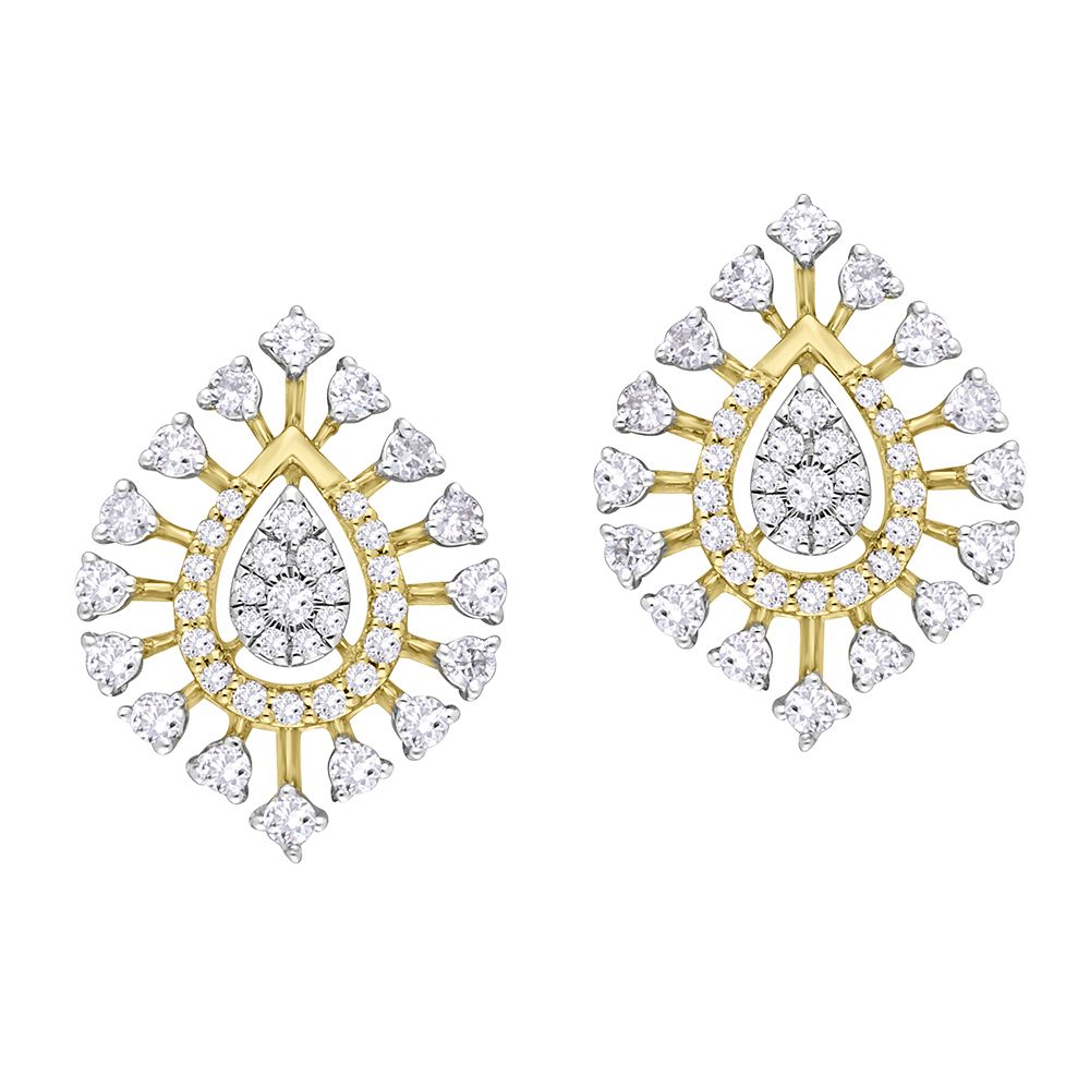 Dewdrop Diamond Earrings-Earrings-OER21006-D200R0B