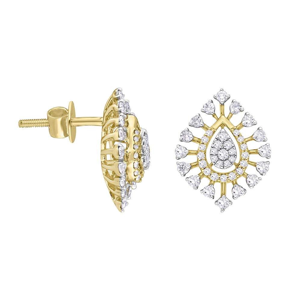 Dewdrop Diamond Earrings-Earrings-OER21006-D200R0B