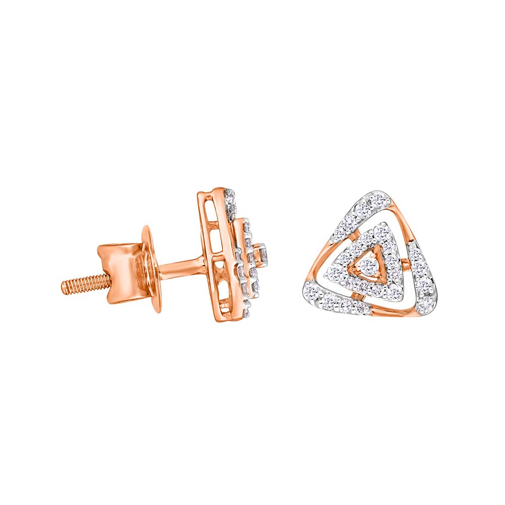 Bejewelled 14KT Rose Gold Earrings-Earrings-OER21007-D400X0C