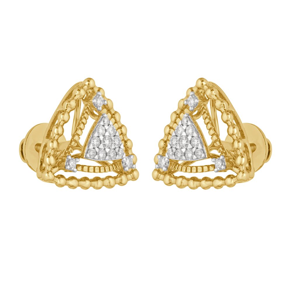 Elegant Diamond Stud Earrings-Earrings-OER21016-D400X0B