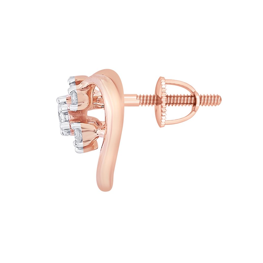 Floral Earrings in 14KT Rose Gold-Earrings-OER21046-D400X0C