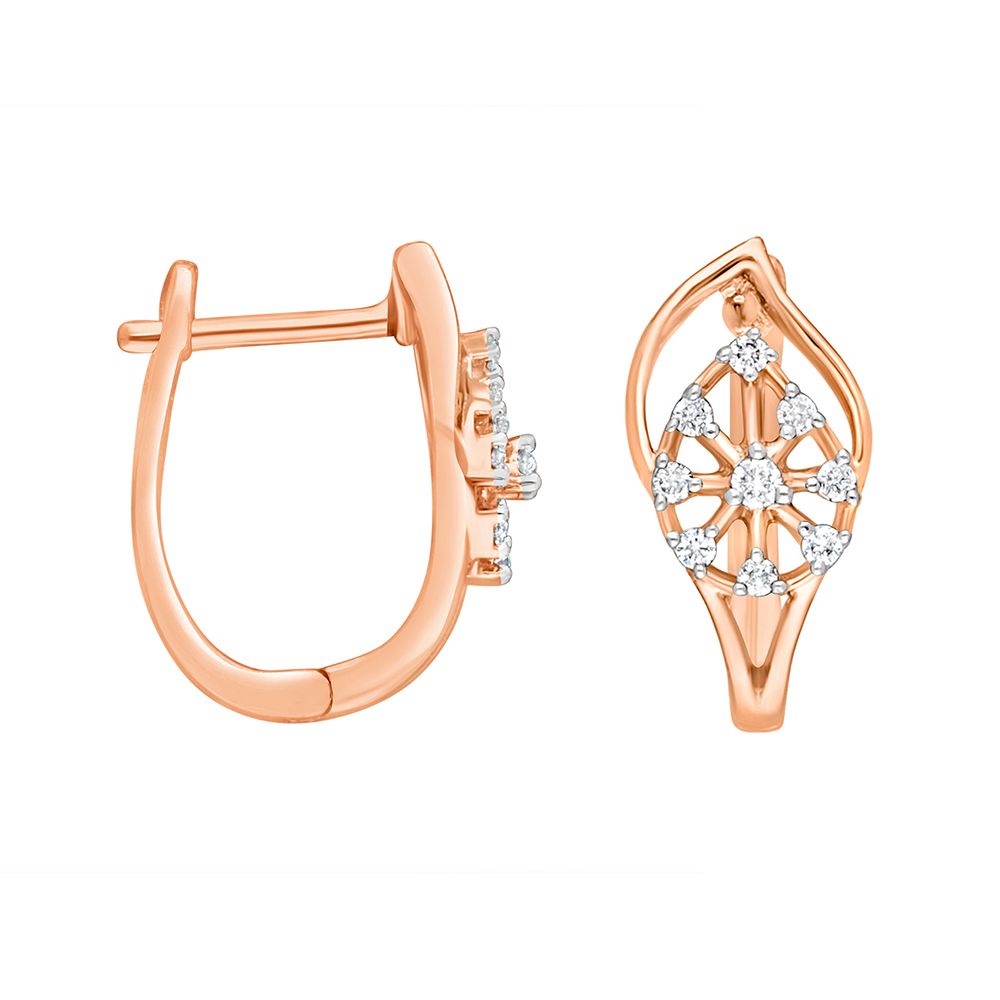 Elegant 14KT Rose Gold Earrings-Earrings-OER21052-D400X0C
