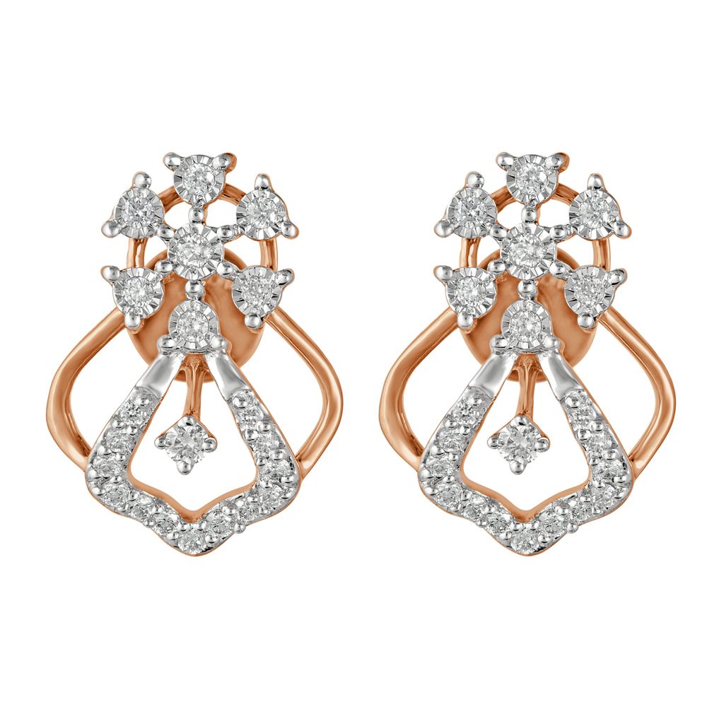 Gorgeous Diamond Stud Earrings-Earrings-OER21054-D400X0C