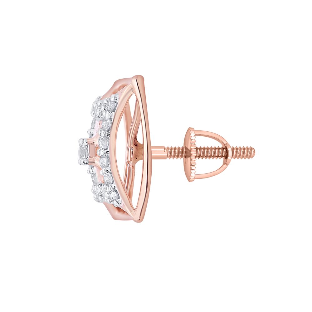 Brilliant Earrings in Square Diamond Design-Earrings-OER21063-D400R0C