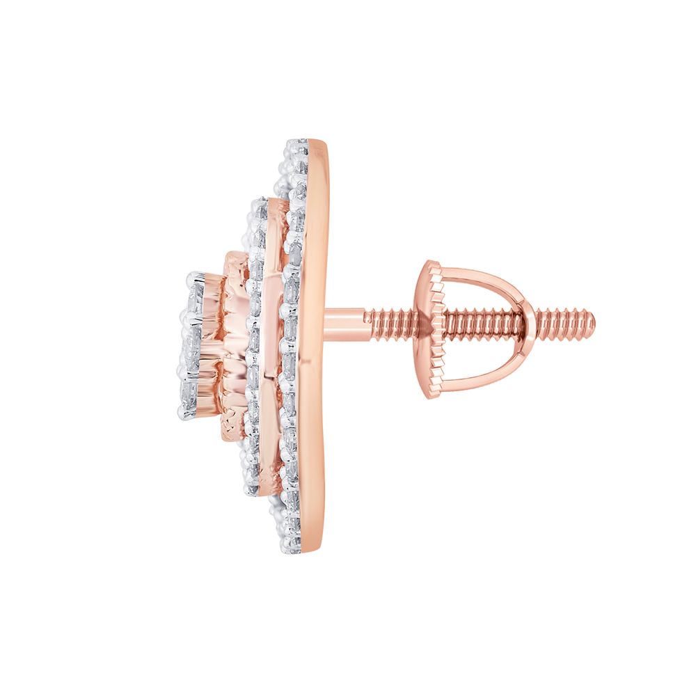 Gorgeous Diamond Circular Earrings-Earrings-OER21065-D400X0C