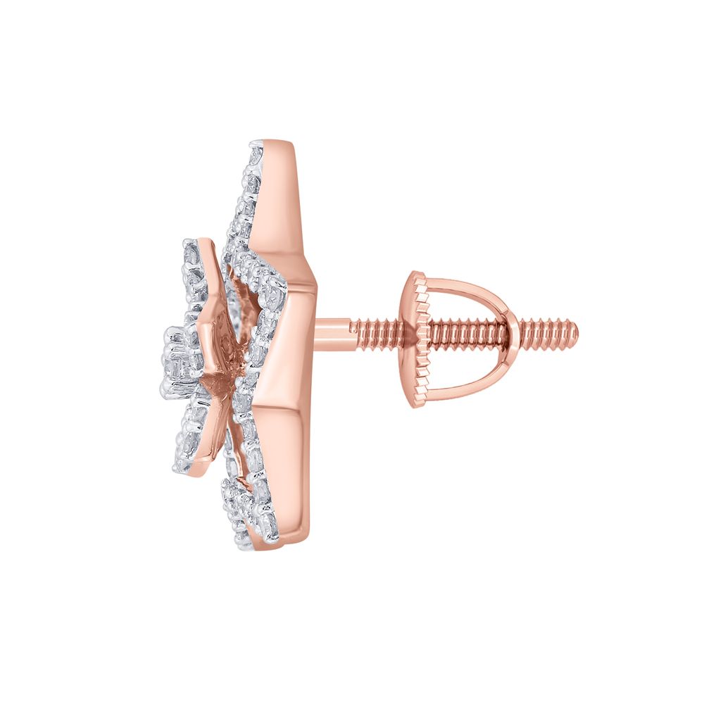 Star Studded Diamond Earrings-Earrings-OER21066-D300X0B