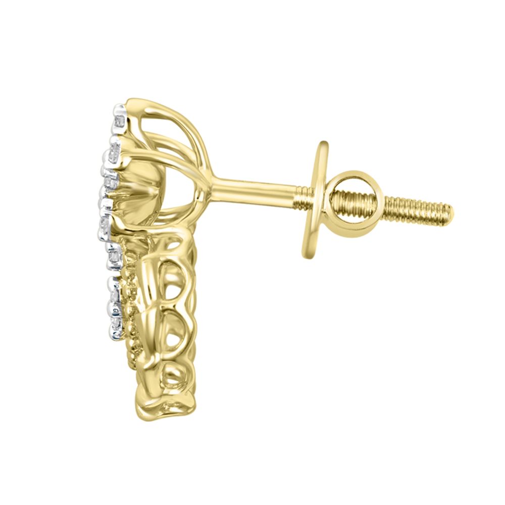 Vintage Chic 14KT Yellow Gold Earrings-Earrings-OER21068-D400R0C