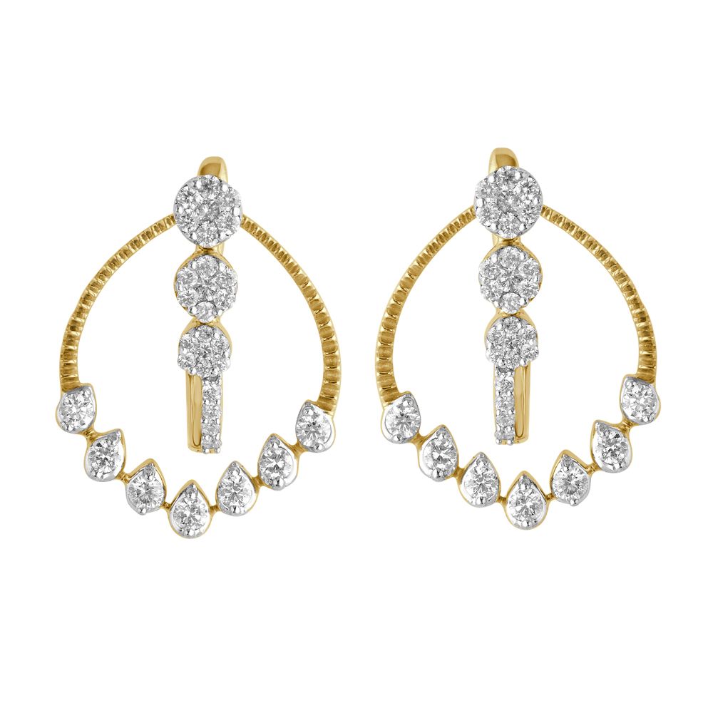 Dainty Rose Gold Circular Earrings-Earrings-OER21075-D400X0C