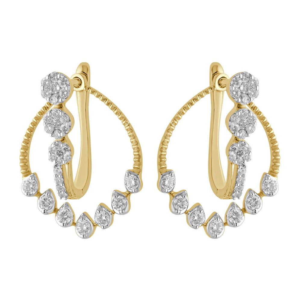 Dainty Rose Gold Circular Earrings-Earrings-OER21075-D400X0C